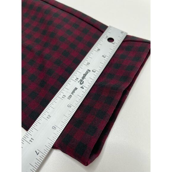 J. Jill Ponte Plaid Flat Front Slim Leg Cropped Pants Red Women Petite Small NWT - Picture 9 of 9